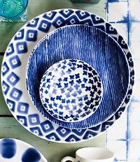 VIETRI Santorini Diamond Medium Serving Bowl