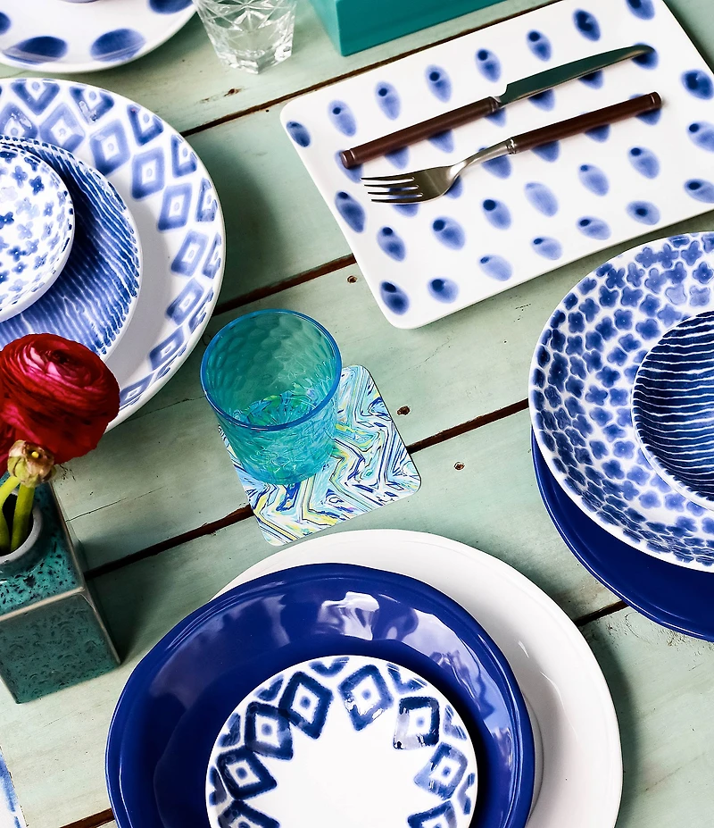 VIETRI Santorini Diamond Medium Serving Bowl