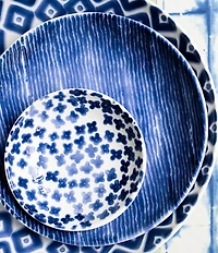 VIETRI Santorini Diamond Medium Serving Bowl