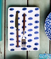 VIETRI Santorini Dot Small Rectangular Platter