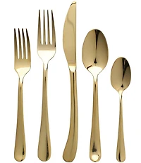 VIETRI Settimocielo ORO 5-Piece Stainless Steel Flatware Set