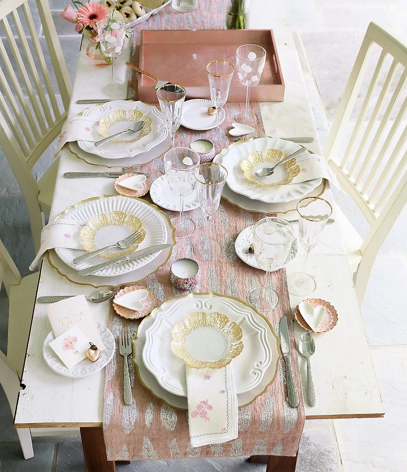 VIETRI Incanto Stone Assorted White Canape Plates, Set of 4