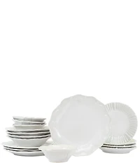 VIETRI Incanto Stone White Assorted 16-Piece Place Setting