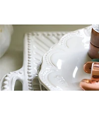 VIETRI Incanto Stone White Lace Dinner Plate