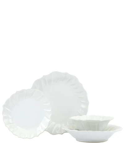 VIETRI Incanto Stone Ruffle 4-Piece Place Setting