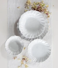 VIETRI Incanto Stone Ruffle 4-Piece Place Setting