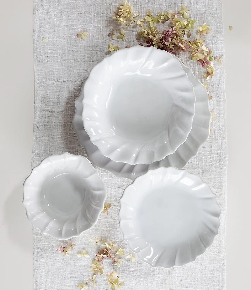 VIETRI Incanto Stone Ruffle Salad Plate