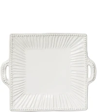 VIETRI Incanto Stone Stripe Handled Square Platter