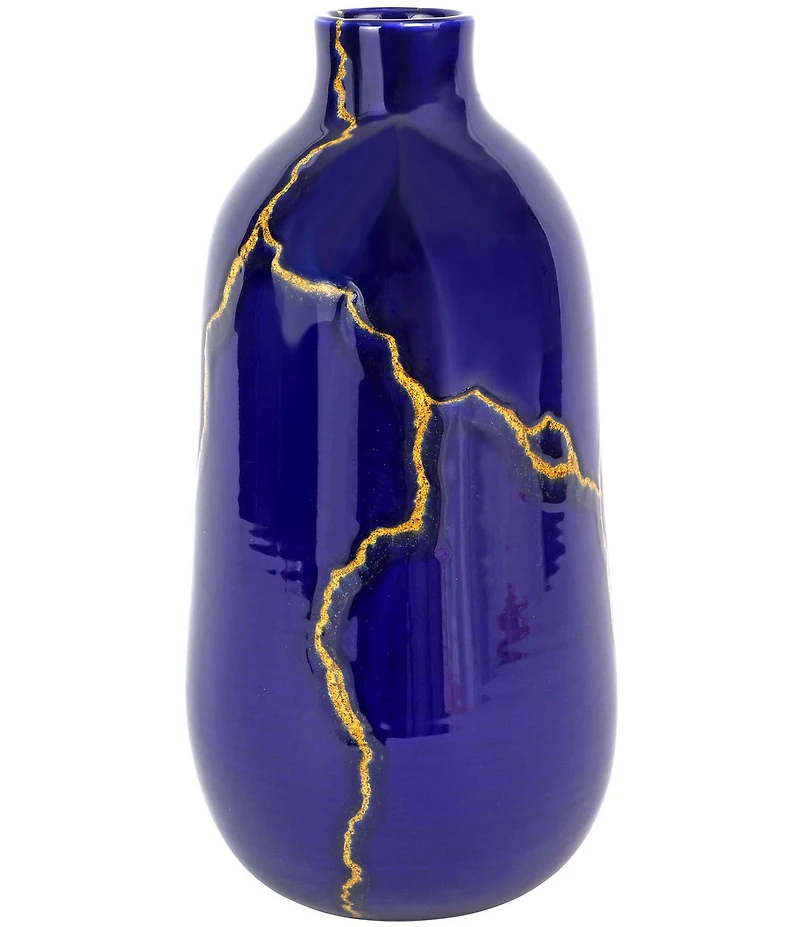 VIETRI Storia Blue Collection Medium Vase