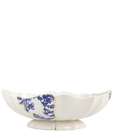 VIETRI Storia Collection Scalloped Large Oval Centerpiece