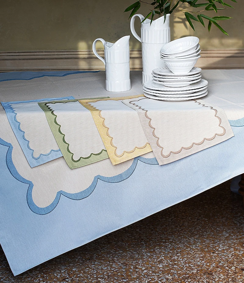VIETRI Tavola Scalloped Placemats, Set of 4