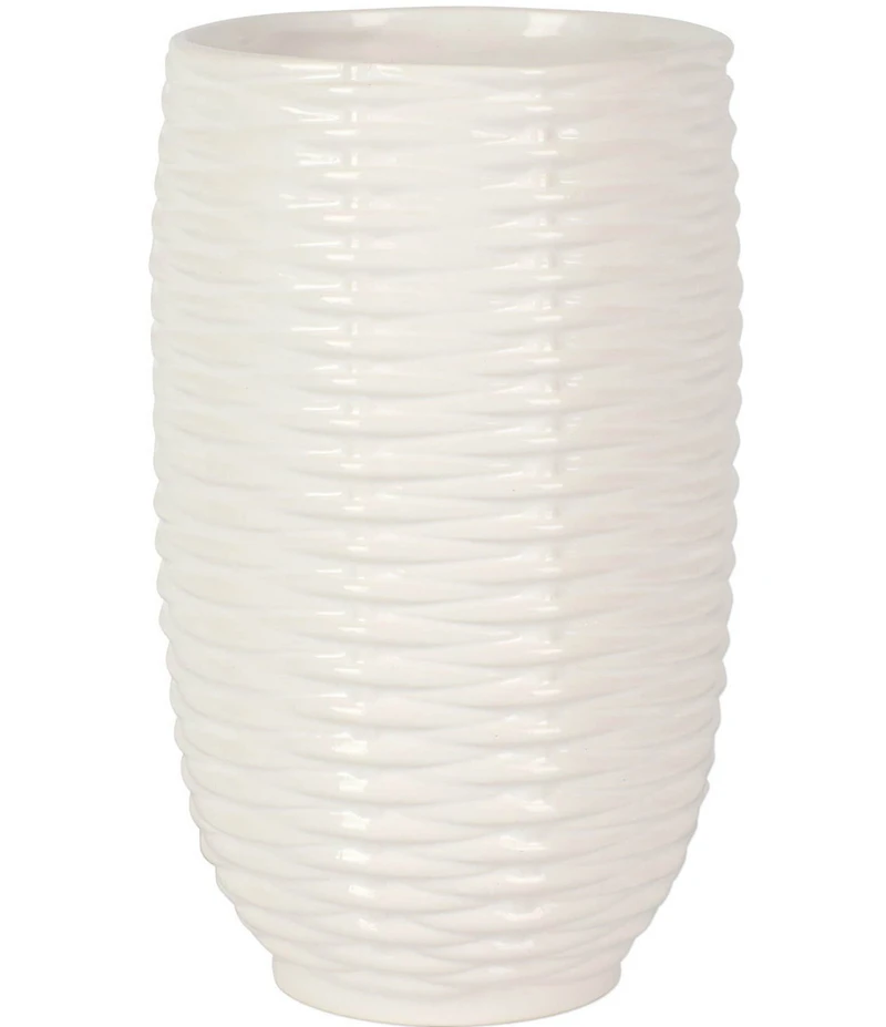 VIETRI Tessere Basketweave Short Vase