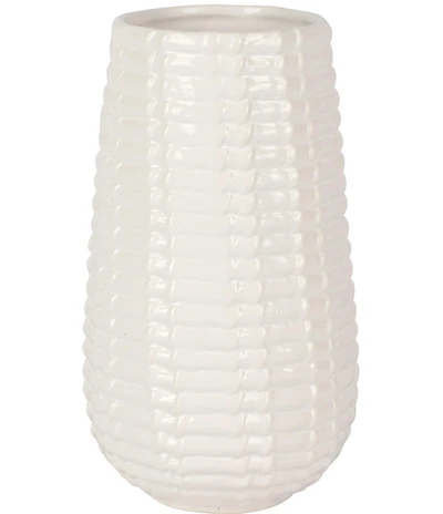 VIETRI Tessere Basketweave Tall Vase