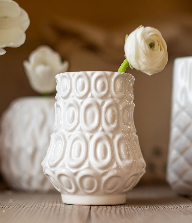 VIETRI Tessere Round Oval Bud Vase