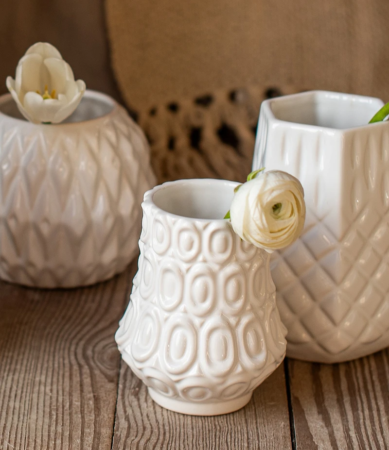 VIETRI Tessere Round Oval Bud Vase