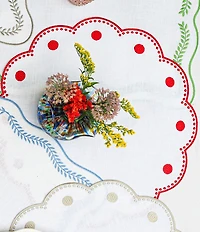 VIETRI Tessuti Collection Round Placemats with Dots - Set of 4