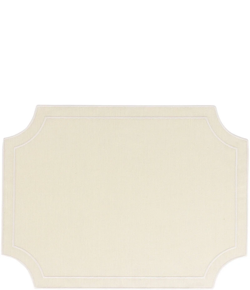 VIETRI Tessuti Rectangular Placemats with White Stitching, Set of 4