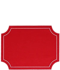 VIETRI Tessuti Rectangular Placemats with White Stitching, Set of 4