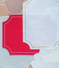 VIETRI Tessuti Rectangular Placemats with White Stitching, Set of 4