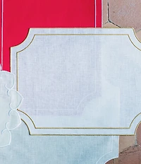 VIETRI Tessuti Rectangular Placemats with White Stitching, Set of 4