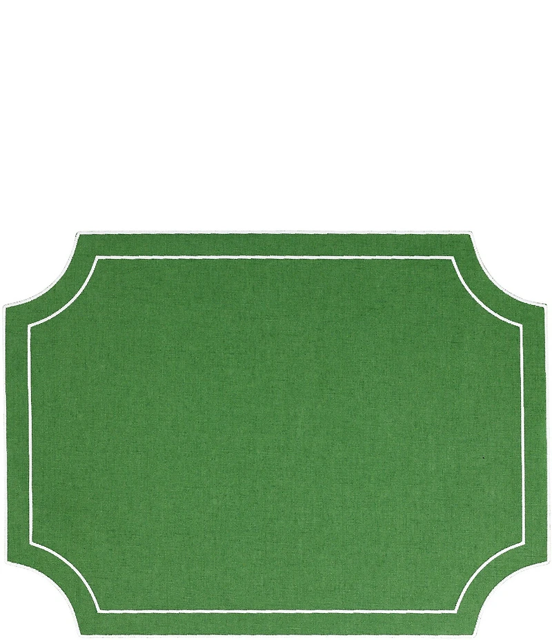 VIETRI Tessuti Rectangular Placemats with Stitching, Set of 4