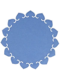VIETRI Tessuti Round Placemats with White Stitching - Set of 4