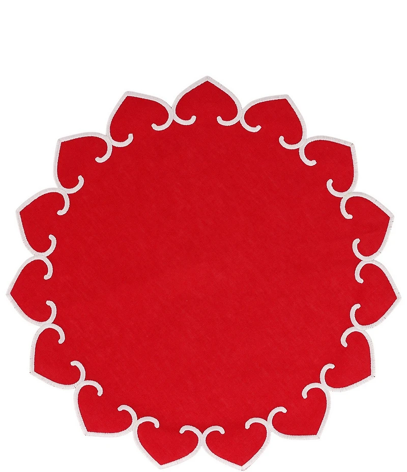 VIETRI Tessuti Round Placemats with Stitching, Set of 4