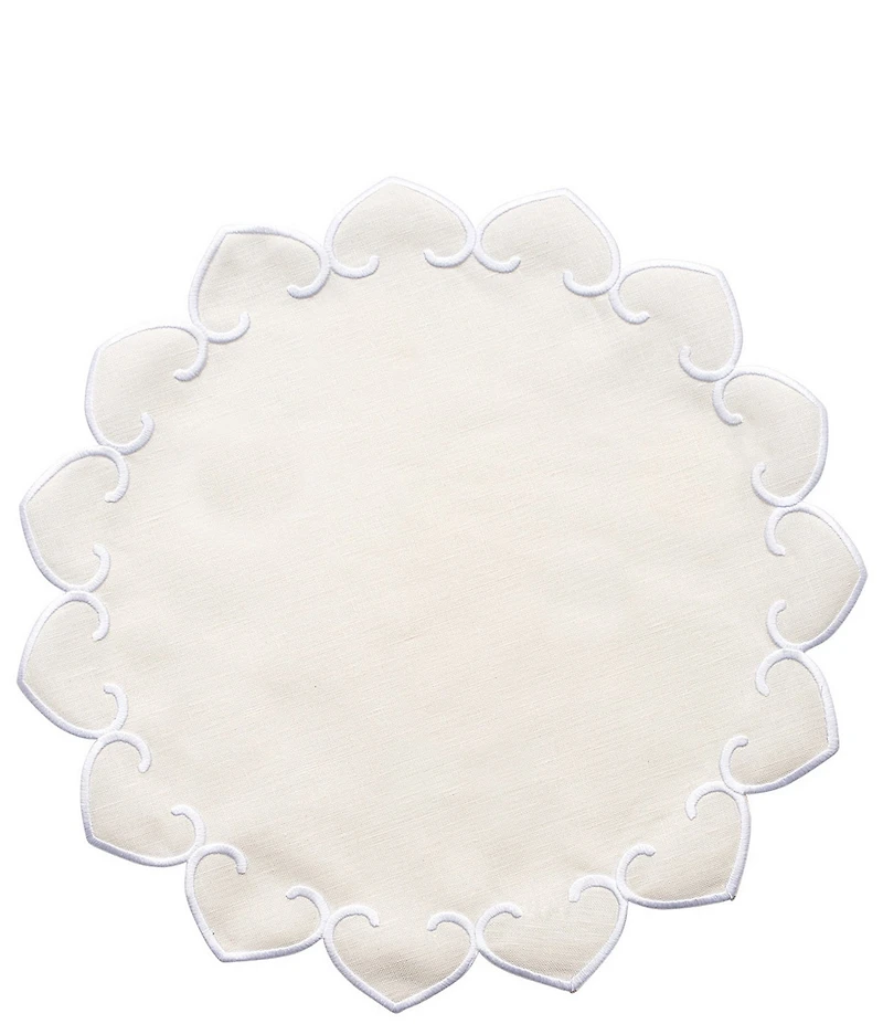 VIETRI Tessuti Round Placemats with Stitching, Set of 4