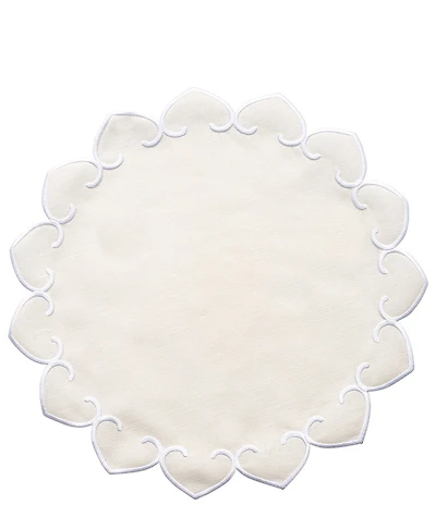 VIETRI Tessuti Round Placemats with Stitching, Set of 4