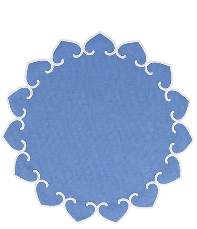 VIETRI Tessuti Round Placemats with Stitching, Set of 4