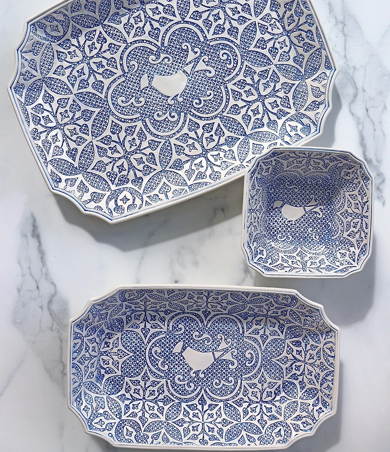 VIETRI Uccello Blu Rectangular Platter