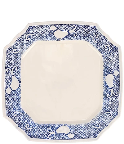 VIETRI Uccello Blu Square Dinner Plate