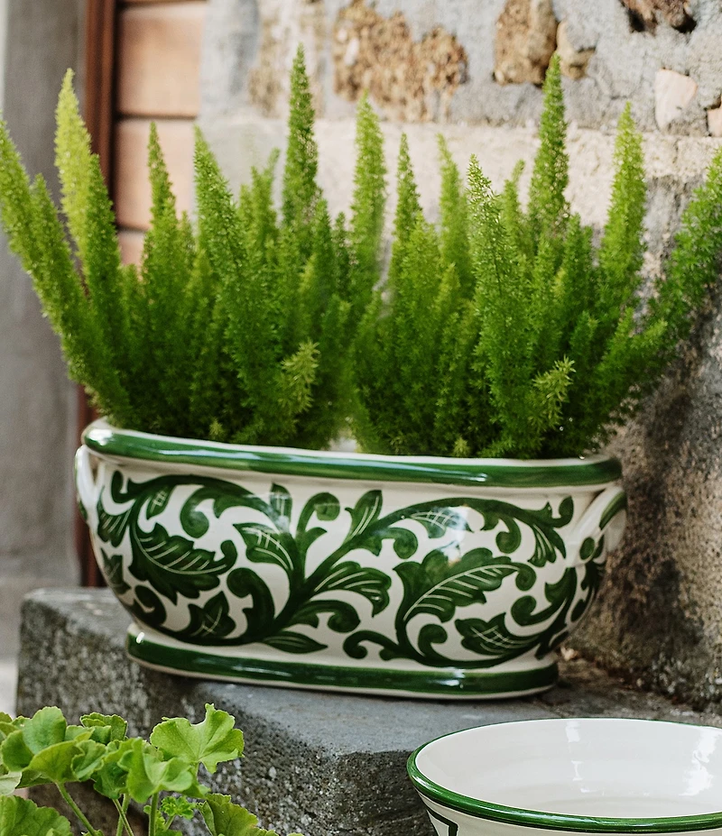 VIETRI Verde Garden Oval Planter