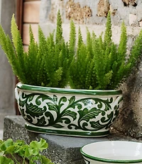 VIETRI Verde Garden Oval Planter