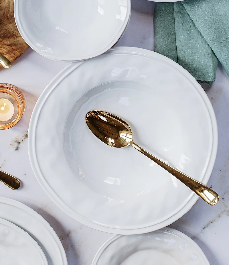 VIETRI viva by VIETRI Aria White Shallow Serving Bowl