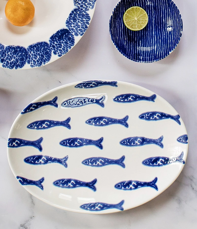 VIETRI Viva by VIETRI Santorini Fish Small Oval Platter