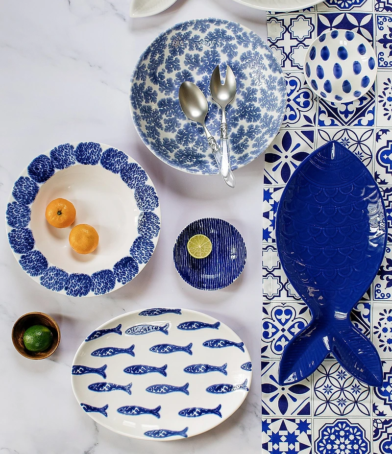 VIETRI Viva by VIETRI Santorini Large Figural Fish Platter