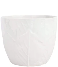 VIETRI Viva Garden Embossed Leaves Cachepot
