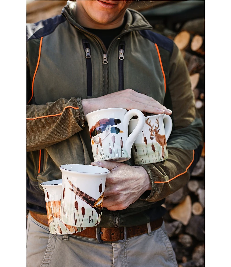 VIETRI Wildlife Assorted Coffee Mugs, Set of 8