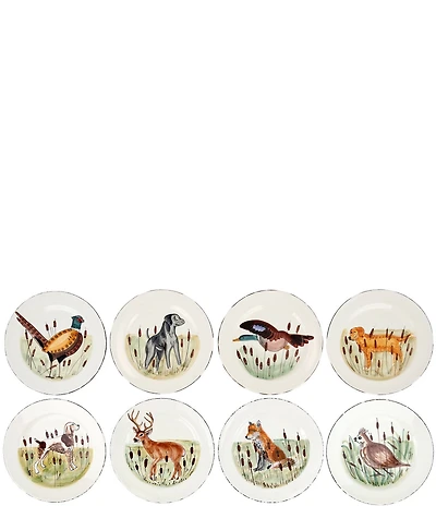 VIETRI Wildlife Assorted Dinner Plates, Set of 8