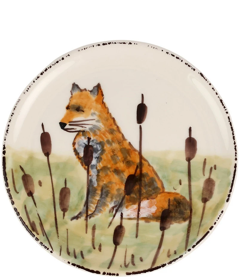 VIETRI Wildlife Fox Canape Plate