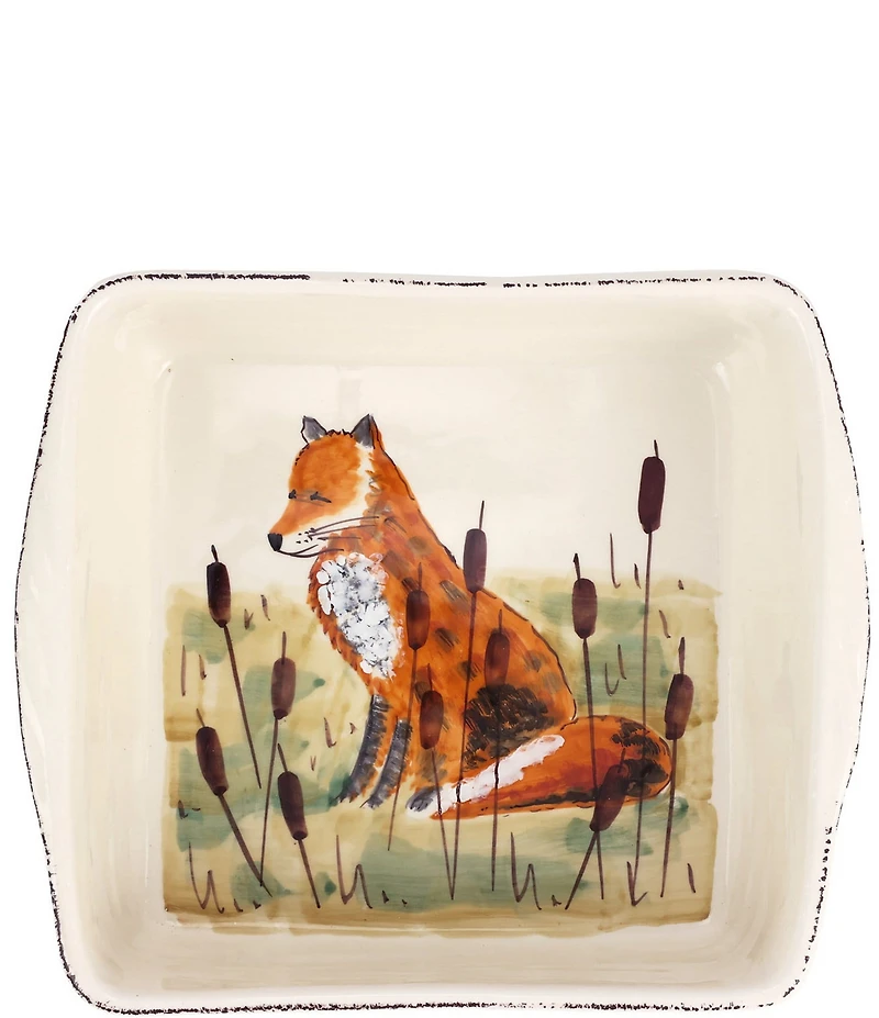 VIETRI Wildlife Fox Square Baker