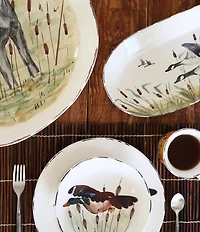 VIETRI Festive Fall Collection Wildlife Mallard Dinner Plate