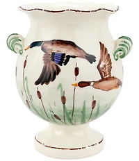 VIETRI Wildlife Mallard Handled Cachepot