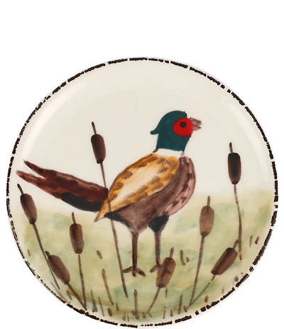 VIETRI Wildlife Pheasant Canape Plate