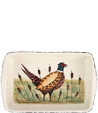 VIETRI Wildlife Pheasant Rectangular Baker