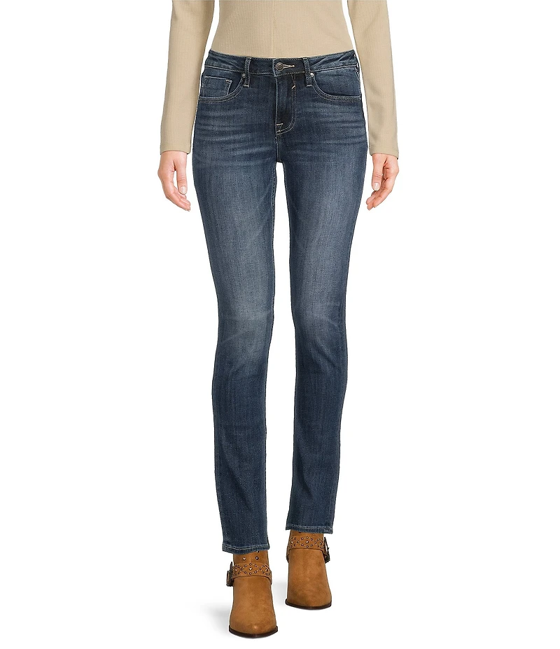 Vigoss Marley Mid Rise Straight Skinny Leg Jeans