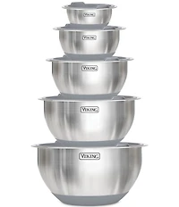 Viking 10-Piece Stainless Steel Mixing Bowl Set with Lids
