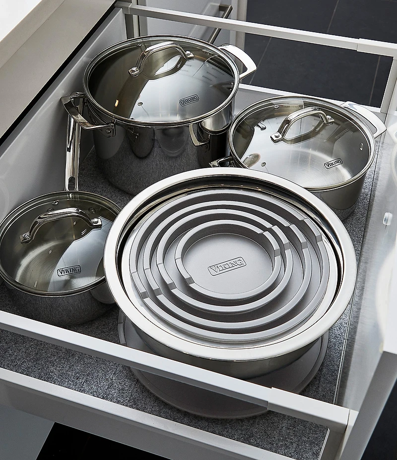 Viking 10-Piece Stainless Steel Mixing Bowl Set with Lids