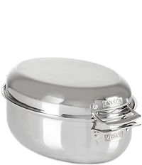 Viking 3-Ply Oval Roaster, 8.5-Quart with Metal Induction Lid & Rack